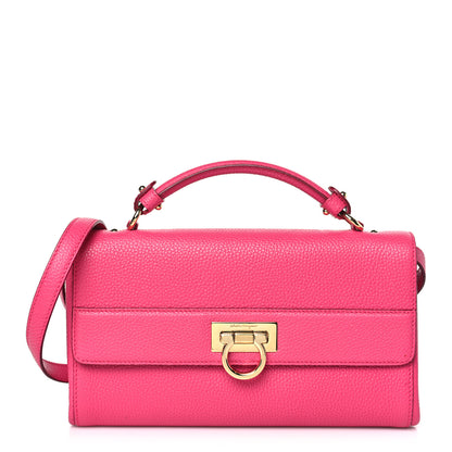 Salvatore Ferragamo Grained Calfskin Ably Shoulder Bag Pink 1 of 8