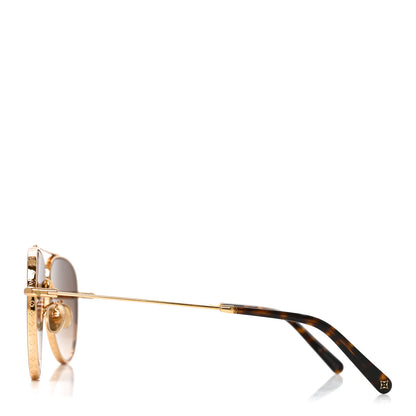 Louis Vuitton Metal The LV Pilot Sunglasses Z1619U Gradient Brown Monogram 4 of 7