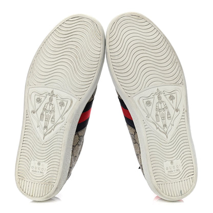Gucci GG Supreme Monogram Womens Ace Low-Top Sneaker 38 Beige 4 of 4