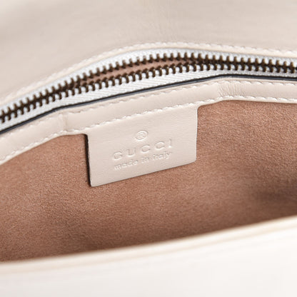 Gucci Calfskin Matelasse Small GG Marmont Shoulder Bag White 6 of 7