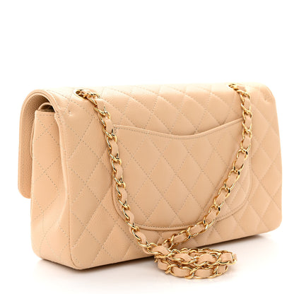 Chanel Caviar Quilted Medium Double Flap Beige 3 of 10