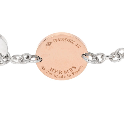 Hermes Sterling Silver 18K Rose Gold Confettis Bracelet ST 4 of 4