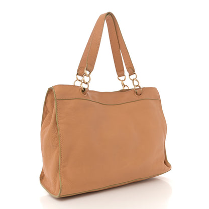 Chanel Calfskin Whipstitch CC Tote Beige 3 of 14