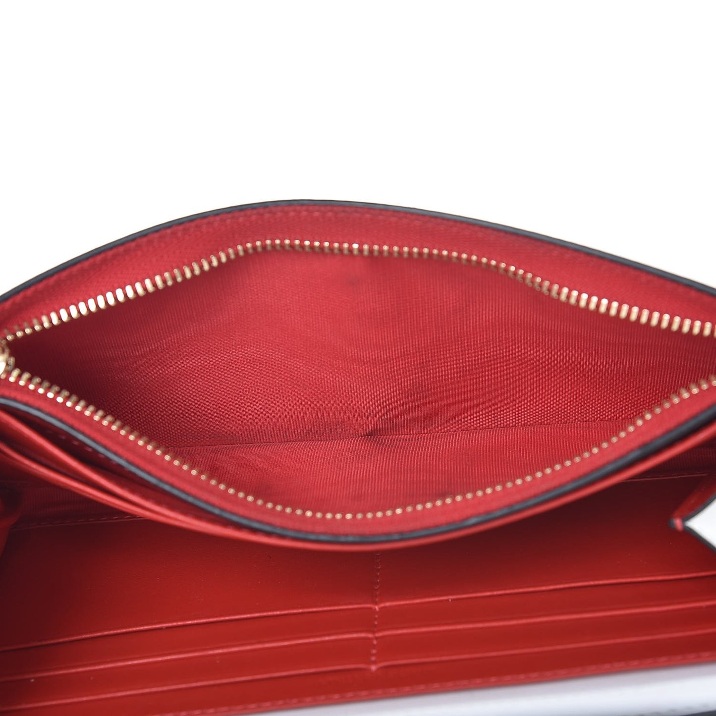 Calfskin Macaron Spiked Flap Wallet White