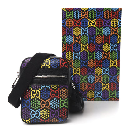 Gucci GG Supreme Monogram Psychedelic Messenger Bag Black 10 of 10