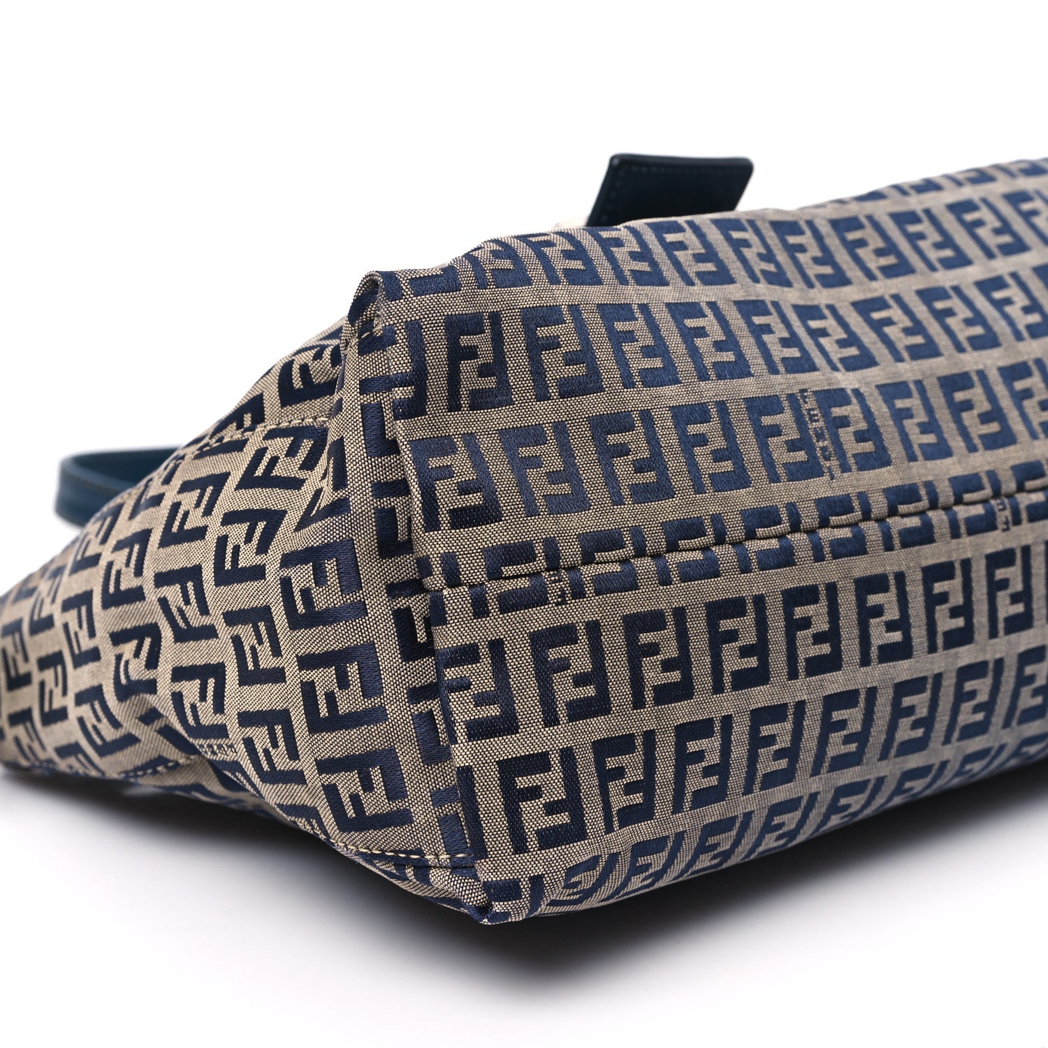 Fendi Zucchino Shoulder Bag Blue 8 of 12