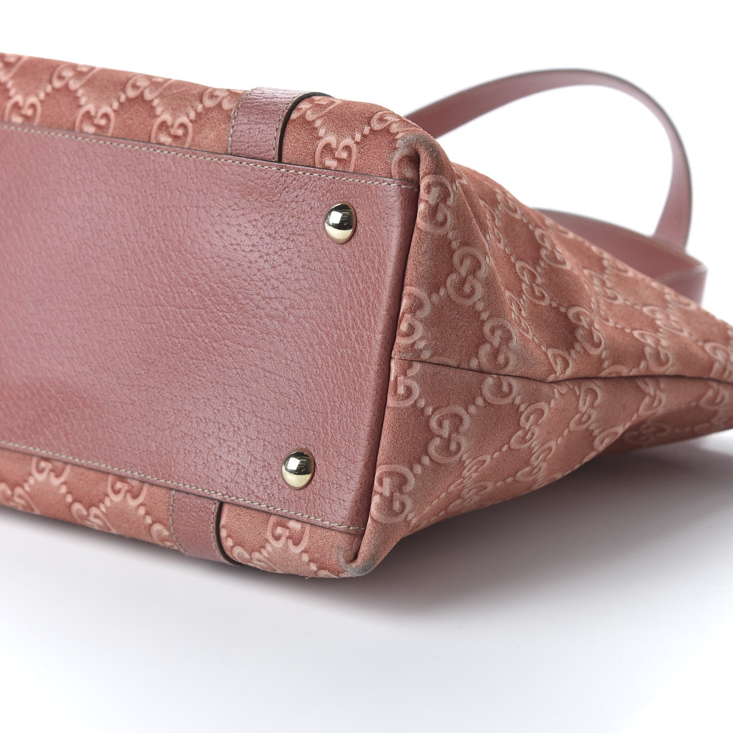Gucci Suede Guccissima Abbey Tote Pink 7 of 10