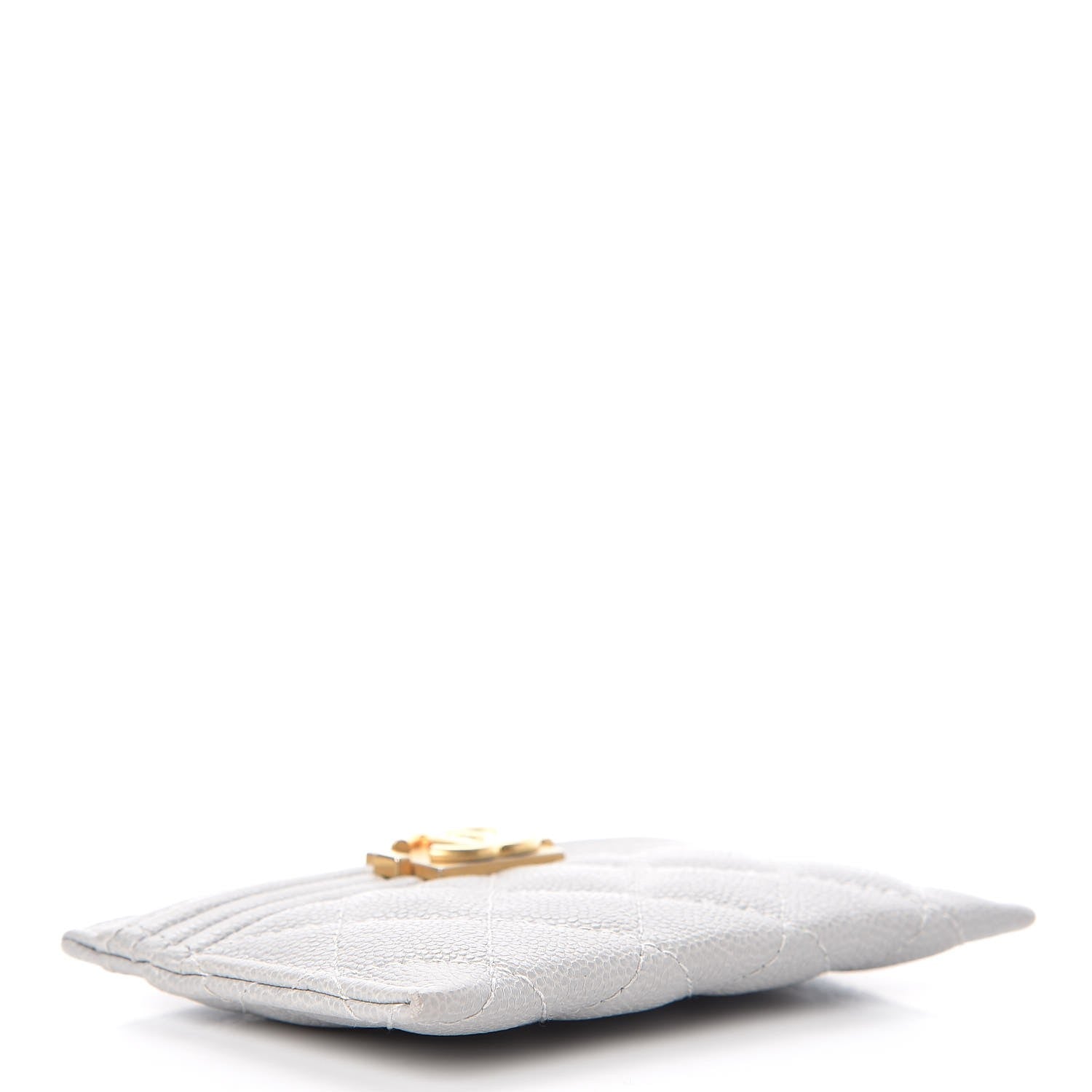 Chanel Caviar Quilted Boy Card Holder Grey 4 of 9
