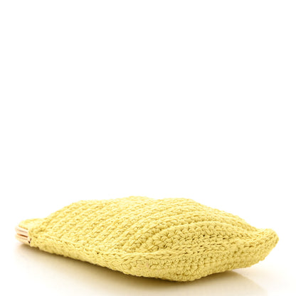 Fendi Fabric Crochet Baguette Phone Bag Giallo 4 of 10