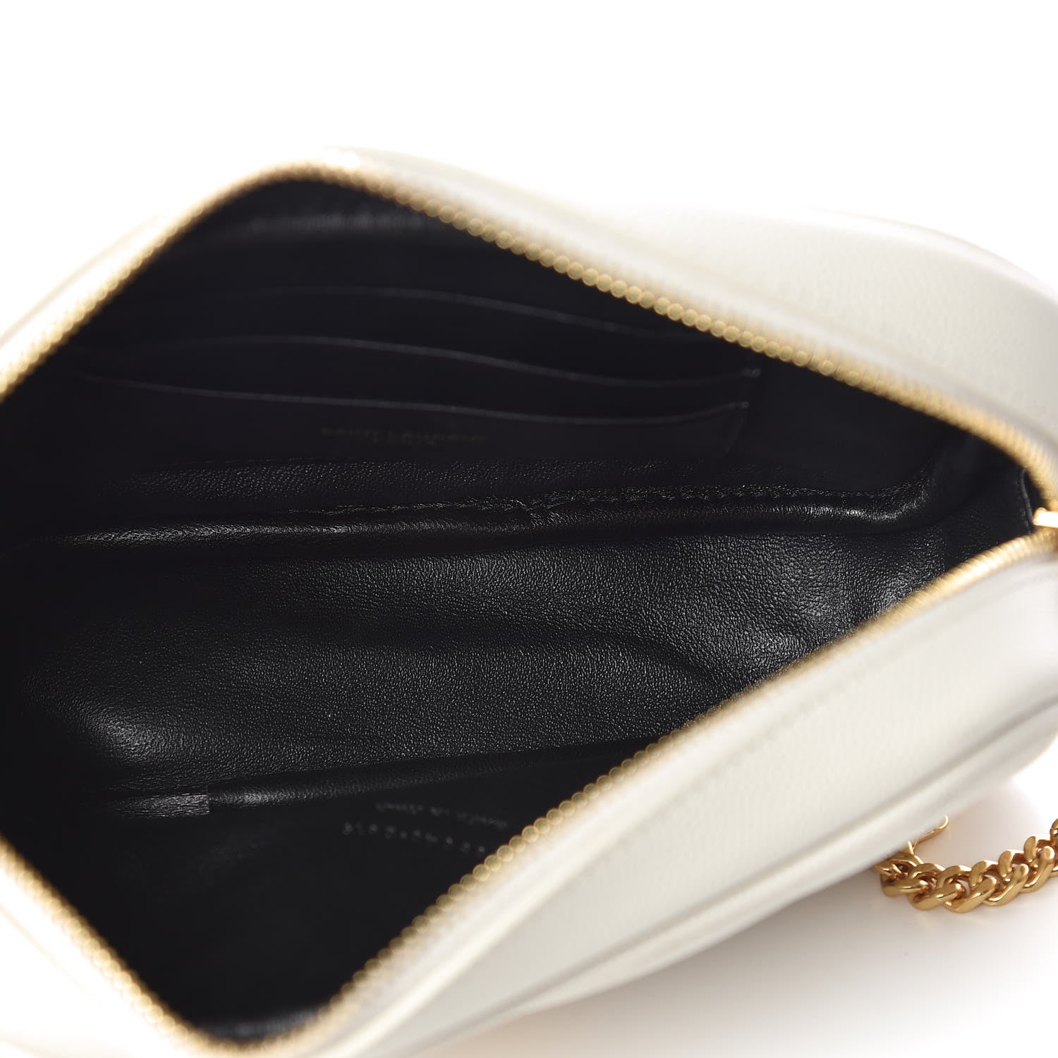 Saint Laurent Grain De Poudre Matelasse Monogram Mini Lou Camera Bag Blanc Vintage 7 of 11