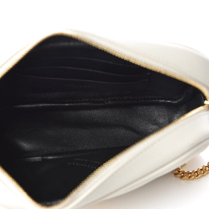 Saint Laurent Grain De Poudre Matelasse Monogram Mini Lou Camera Bag Blanc Vintage 7 of 11