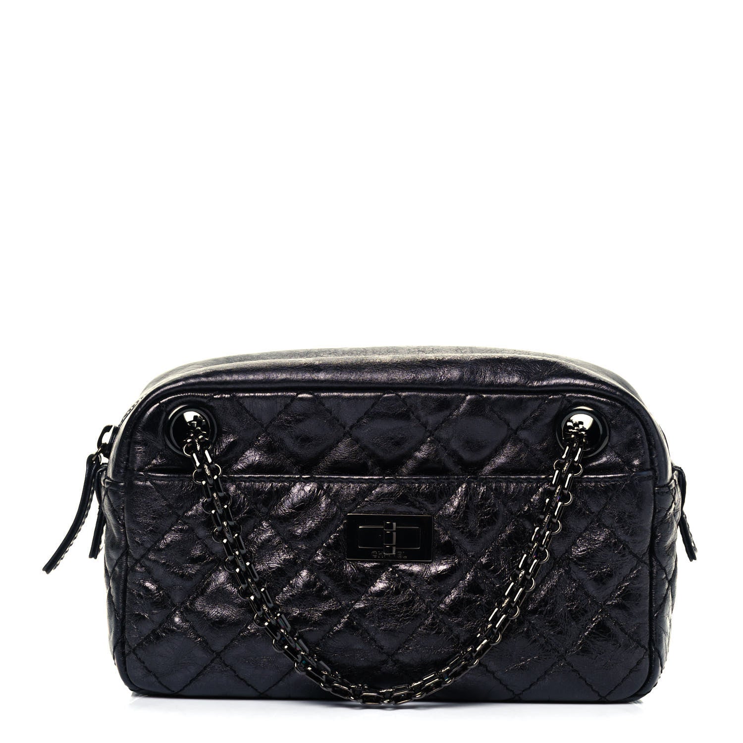 Chanel Aged Calfskin Quilted Small Reissue Camera Case So Black 1 of 10