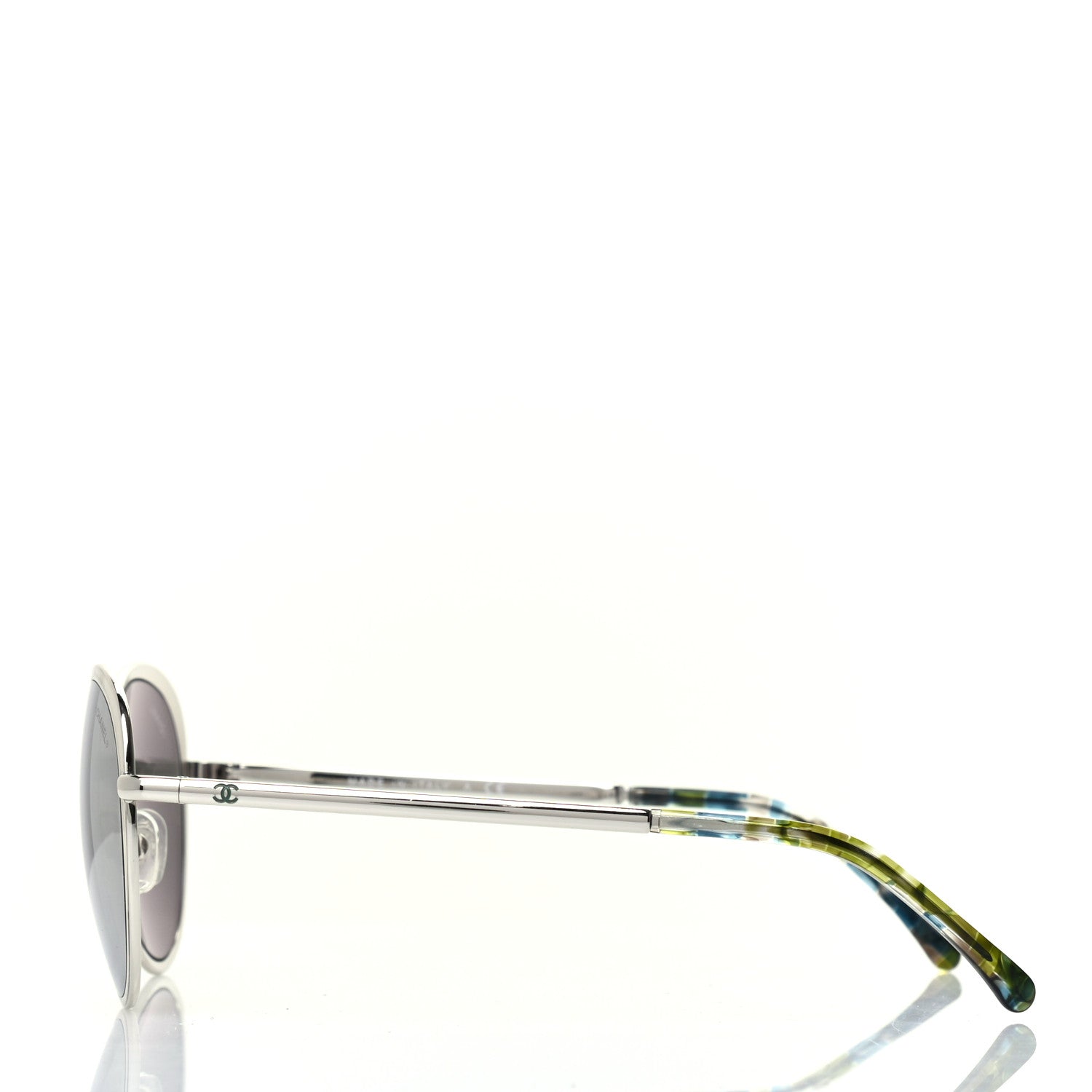 Chanel Metal Spring Round Sunglasses 4206 Silver 3 of 8