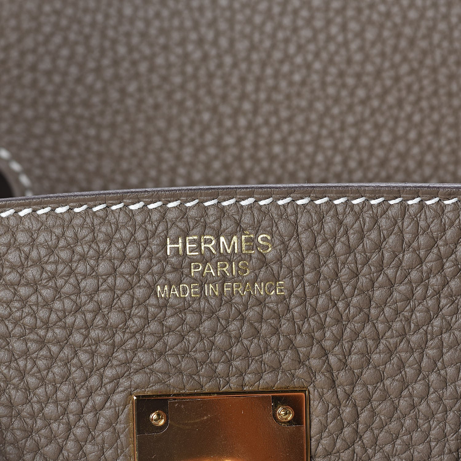 Hermes Taurillon Clemence Birkin 35 Etoupe 8 of 31