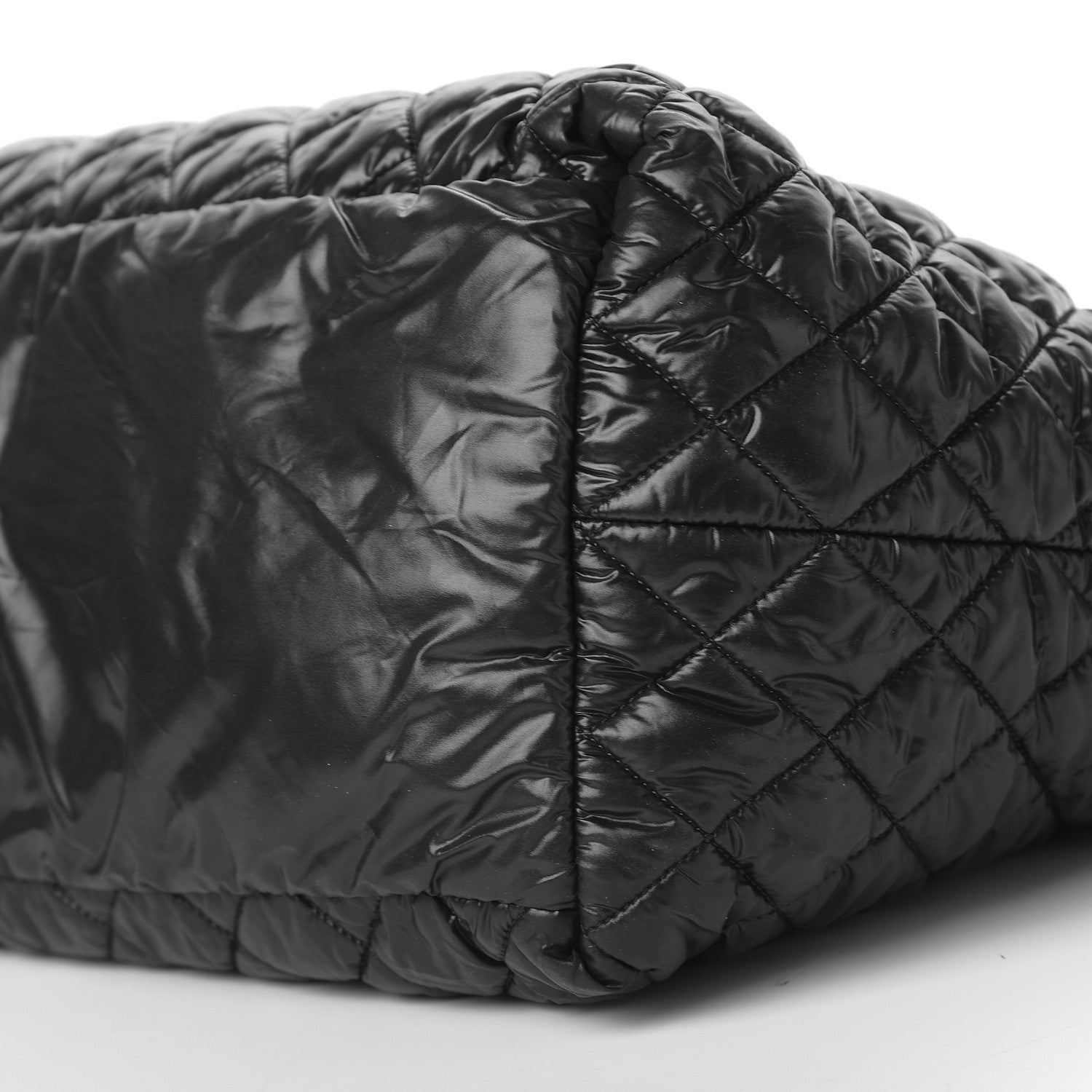 Chanel Nylon Quilted Large Coco Cocoon Tote Black 9 of 9