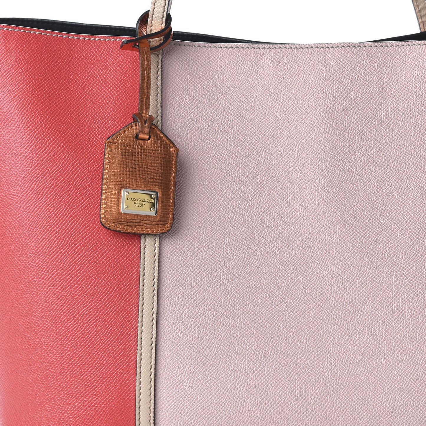 Textured Calfskin Tote Multicolor