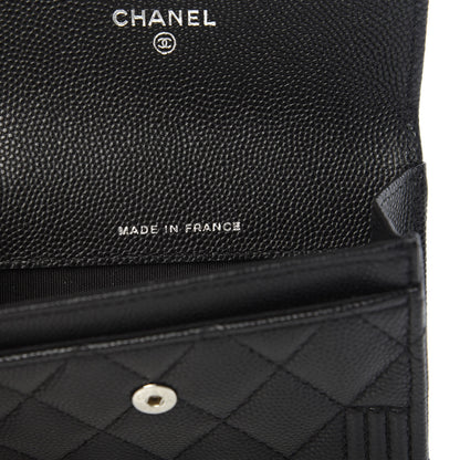 Chanel Caviar Quilted Boy Flap Card Holder Black 7 of 9