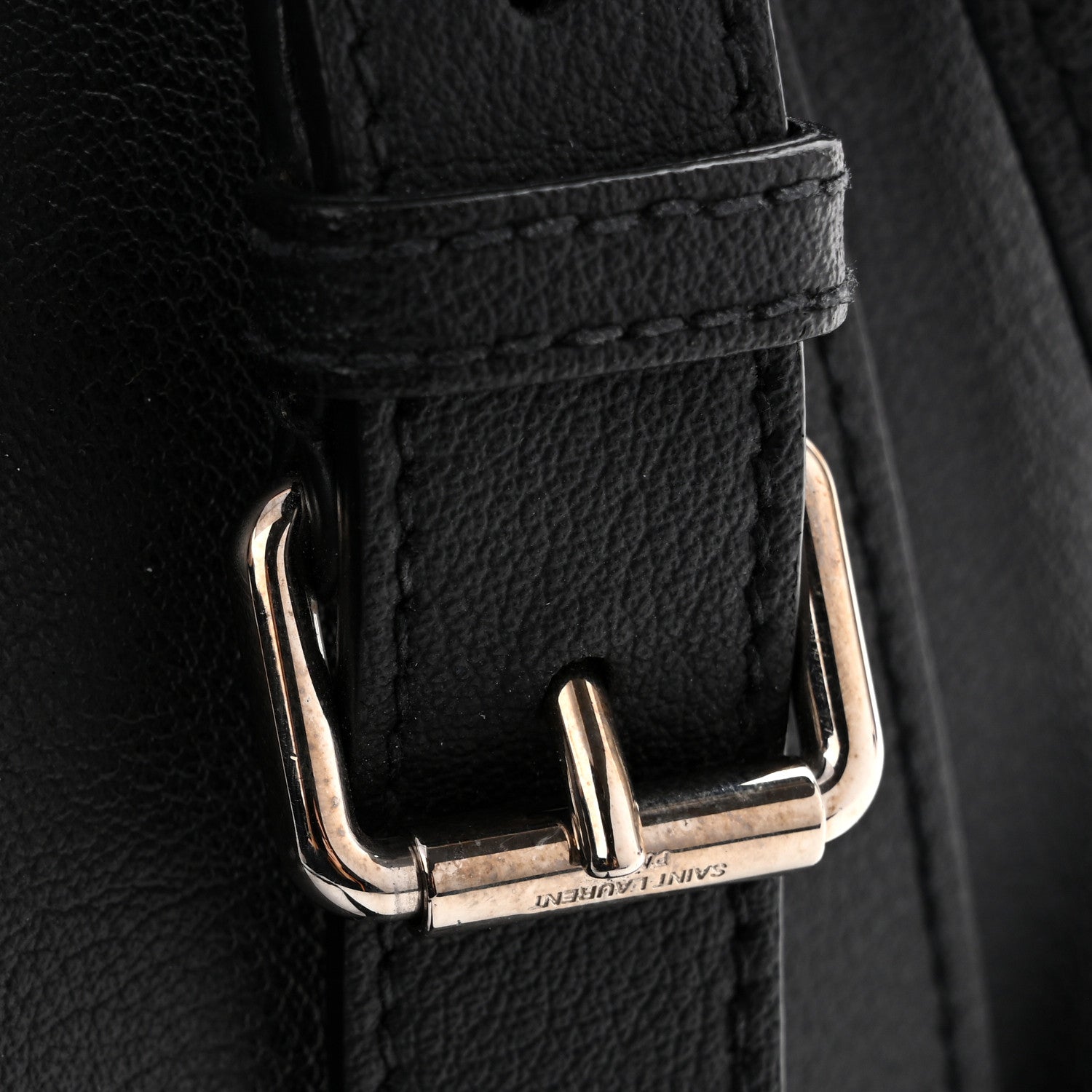 Saint Laurent Calfskin Bold Shopping Tote Black 15 of 15