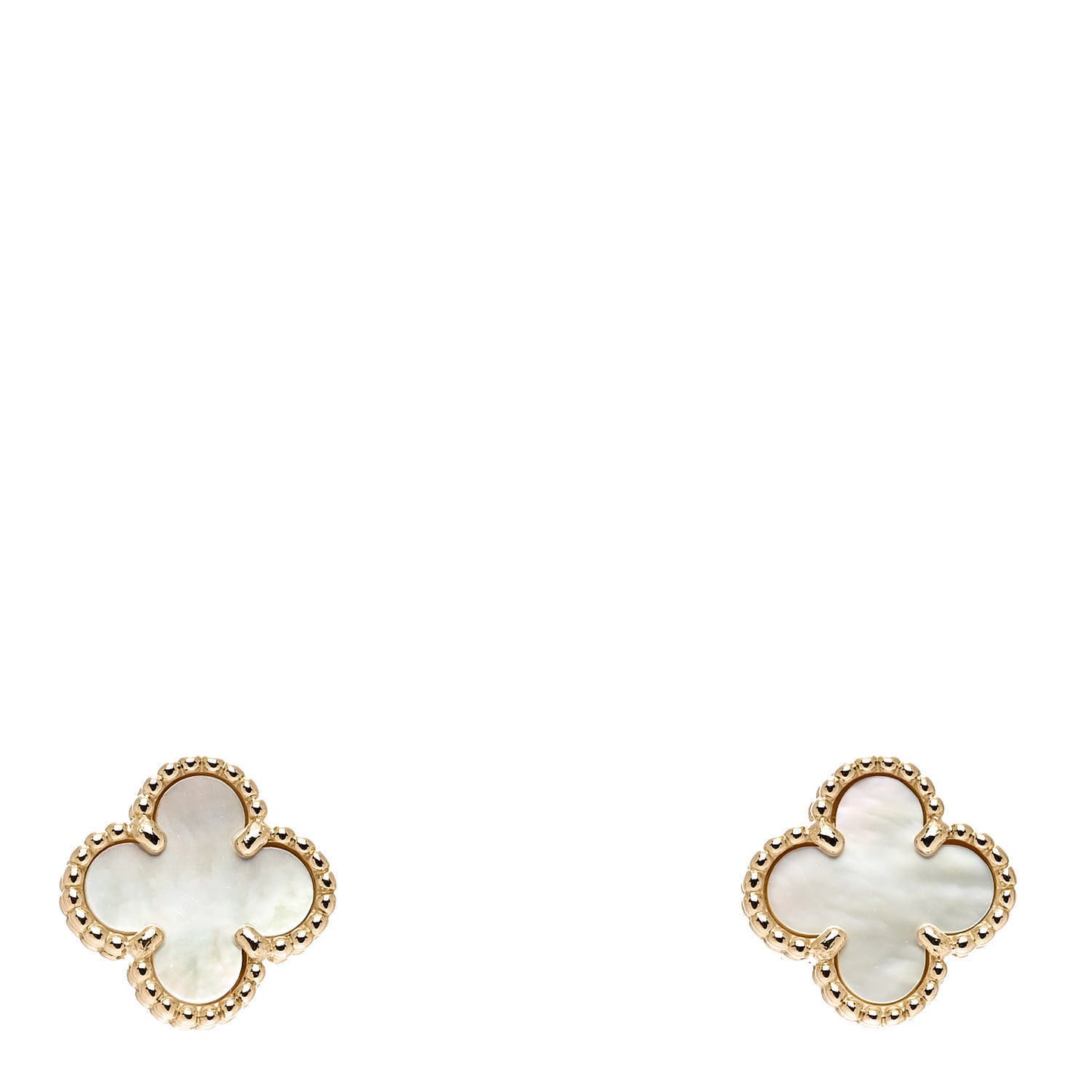 18K Yellow Gold Mother of Pearl Sweet Alhambra Earrings