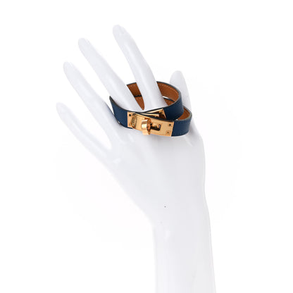Hermes Swift Kelly Double Tour Bracelet T2 Deep Blue 2 of 6