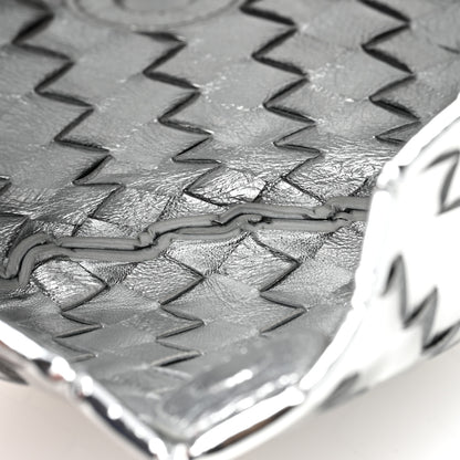 Bottega Veneta Mirror Laminated Nappa Intrecciato Mini Sardine Bag Silver 5 of 9