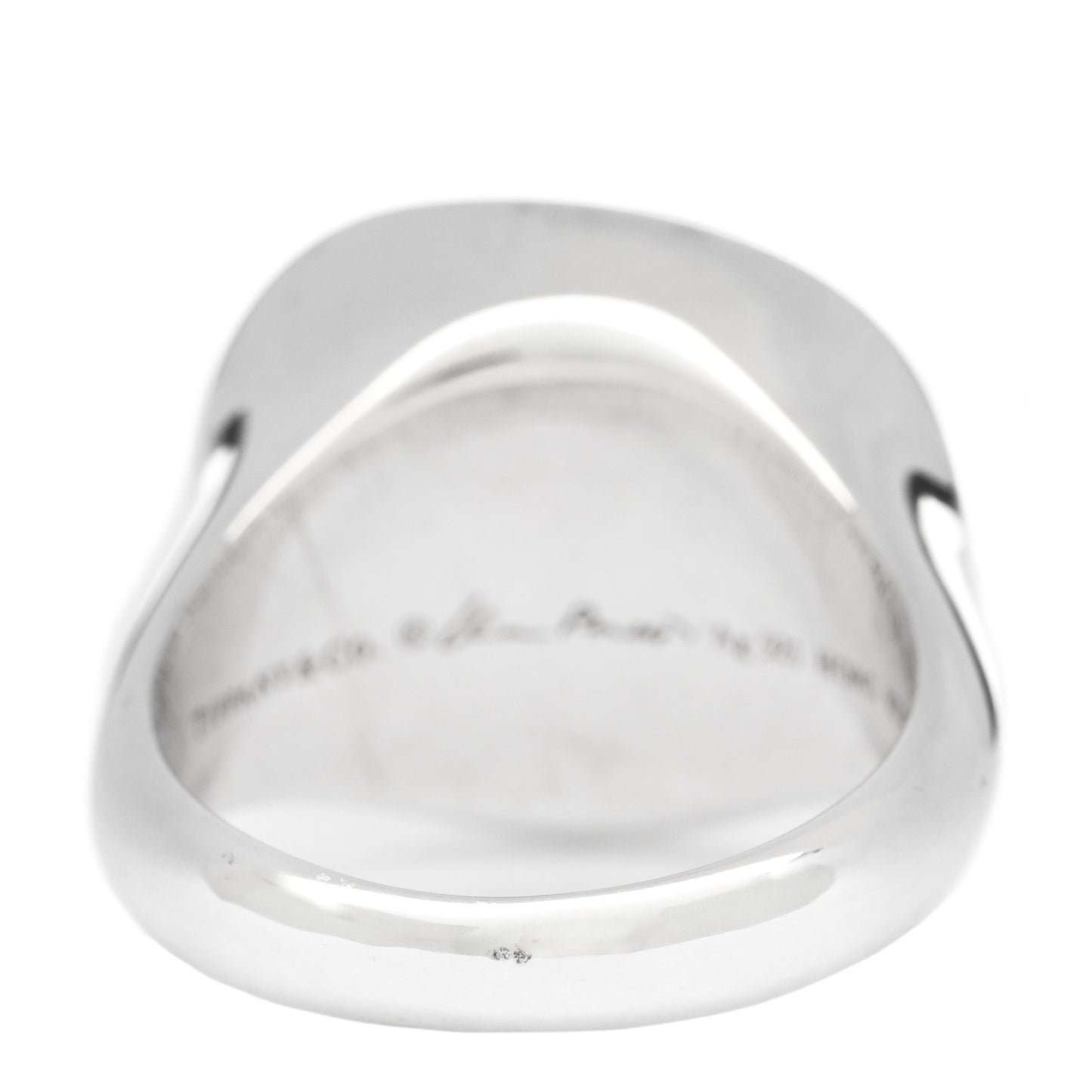 Sterling Silver Crystal Elsa Peretti Cabochon Ring 52 6