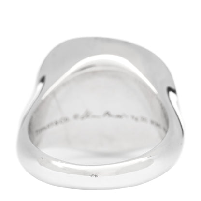 Tiffany Sterling Silver Crystal Elsa Peretti Cabochon Ring 52 6 4 of 6