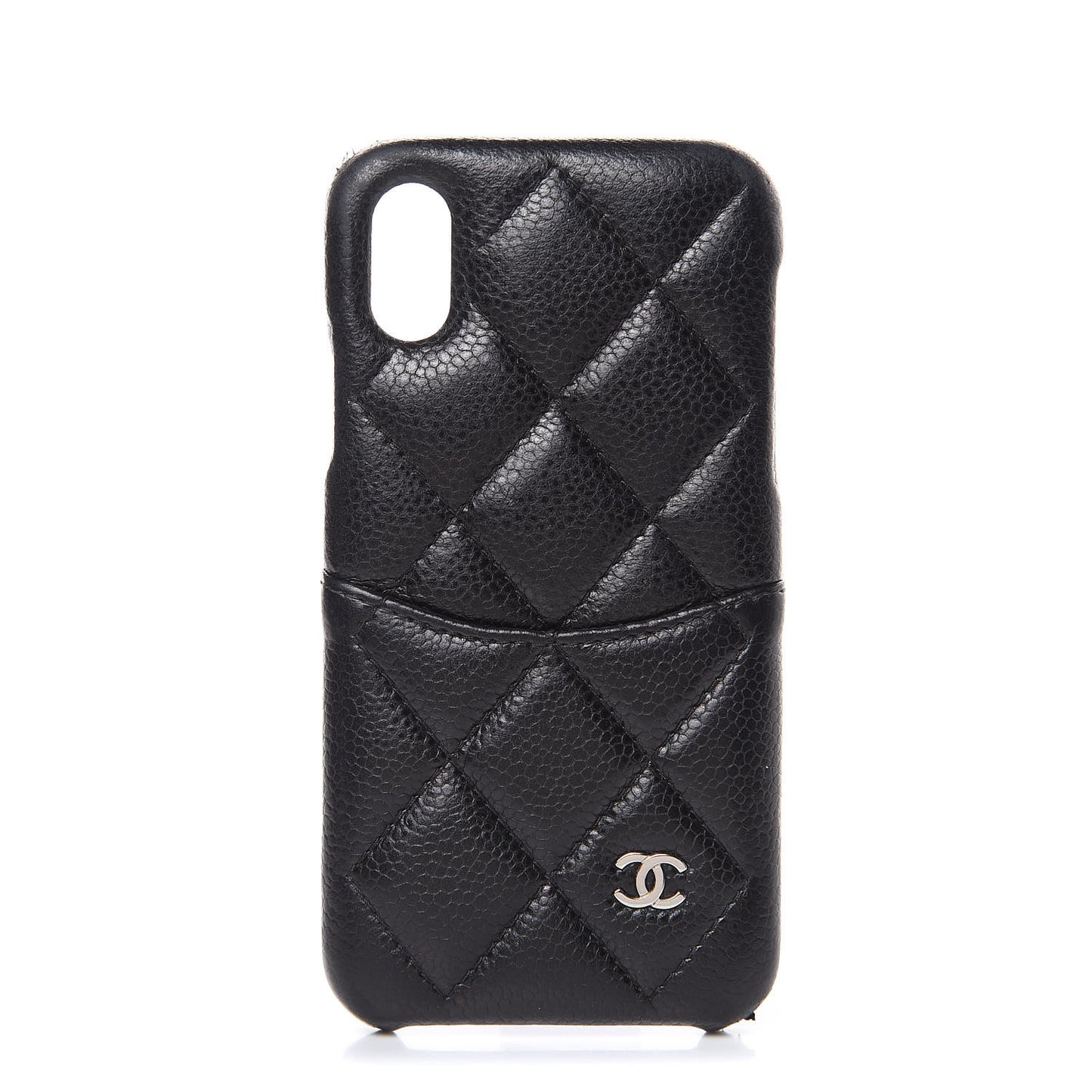 Caviar Quilted iPhone X Coco Tech Case Black