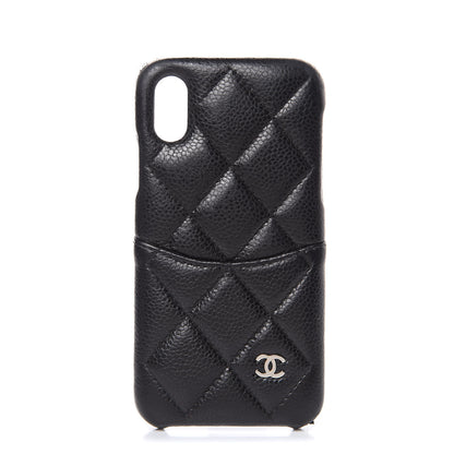 Chanel Caviar Quilted iPhone X Coco Tech Case Black 1 of 11