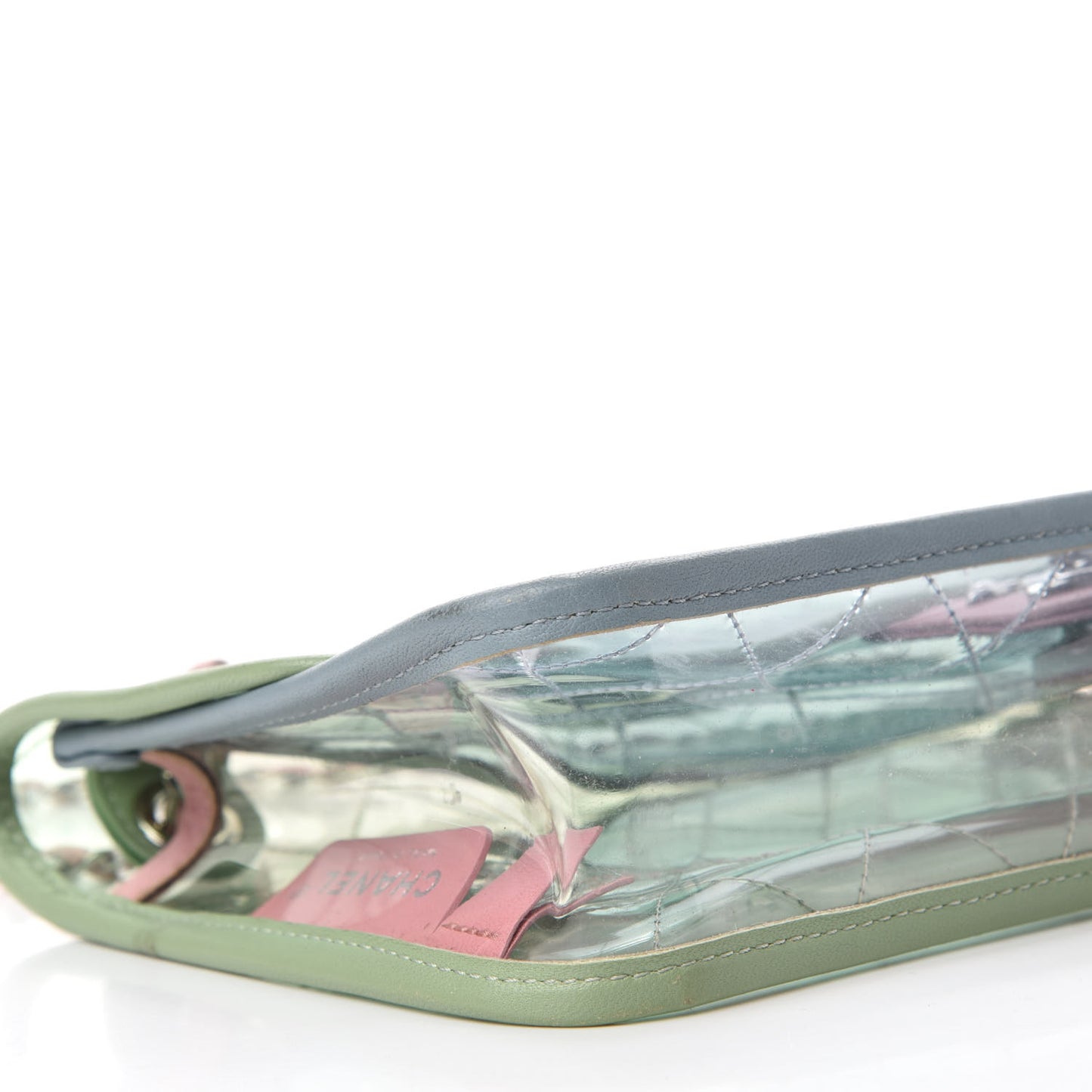 Lambskin PVC Quilted Medium Coco Splash Flap Blue Green