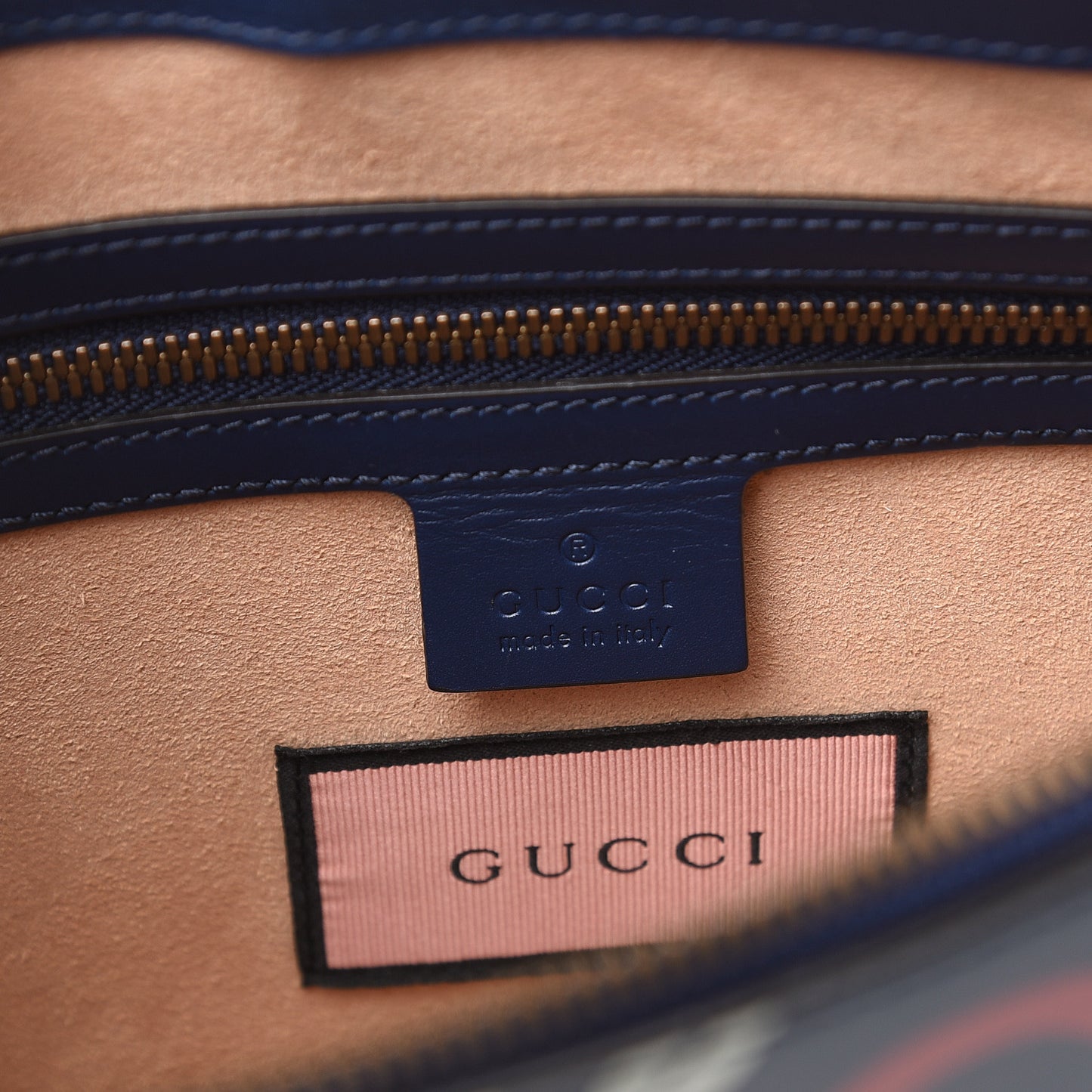 Calfskin GucciGhost Print GG Messenger Bag Blue Agata Hibiscus Red