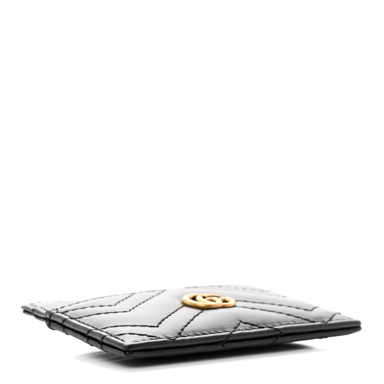 Gucci Calfskin Matelasse GG Marmont Card Holder Black 4 of 7