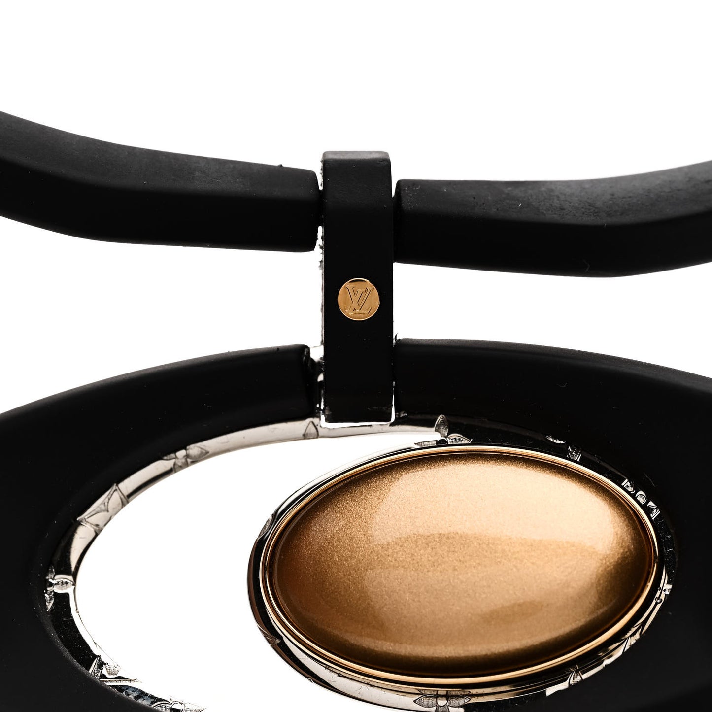 Rubber Metal Geometric Choker Necklace