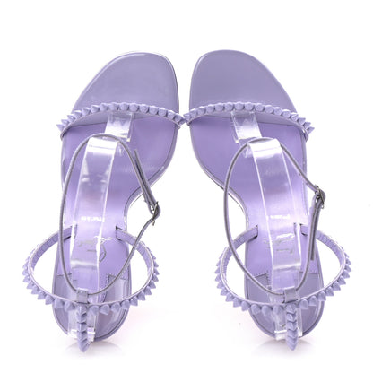 Christian Louboutin Patent Calfskin So Me 100 Sandals 37 Lilac Smoke 2 of 8