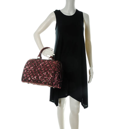Louis Vuitton Sequin Monogram Sunshine Express Speedy Burgundy 2 of 7