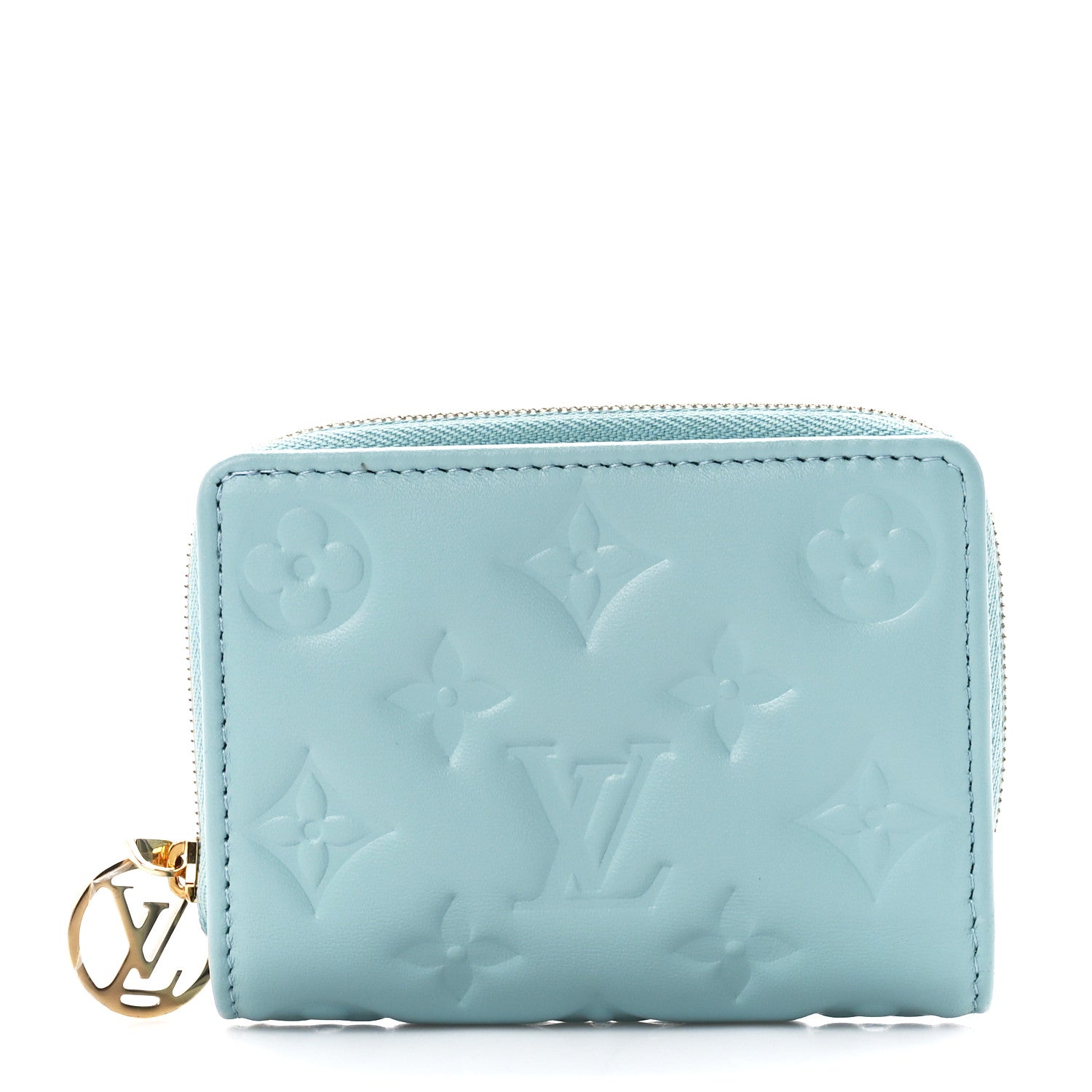 Louis Vuitton Lambskin Embossed Monogram Lou Coussin Wallet Azur 1 of 11
