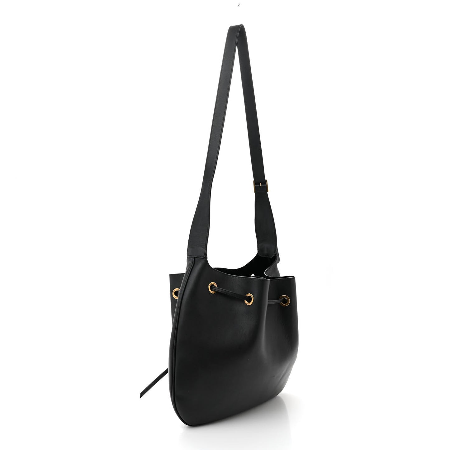 Smooth Calfskin Paris VII Large Flat Hobo Black