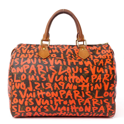 Louis Vuitton Monogram Graffiti Speedy 30 Orange 1 of 20