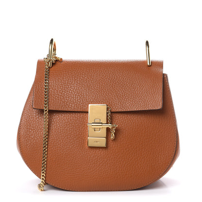 Chloe Grained Lambskin Drew Shoulder Bag Caramel 1 of 10