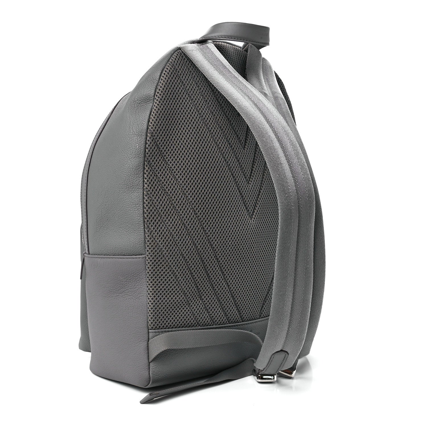 Louis Vuitton Grained Calfskin Aerogram Takeoff Backpack Grey 3 of 13