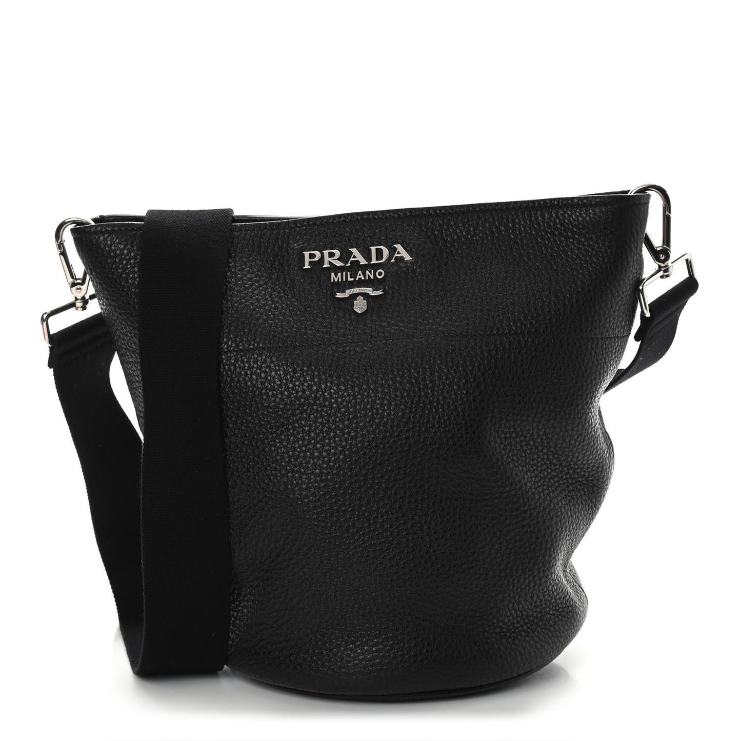 Vitello Daino Bucket Bag Black