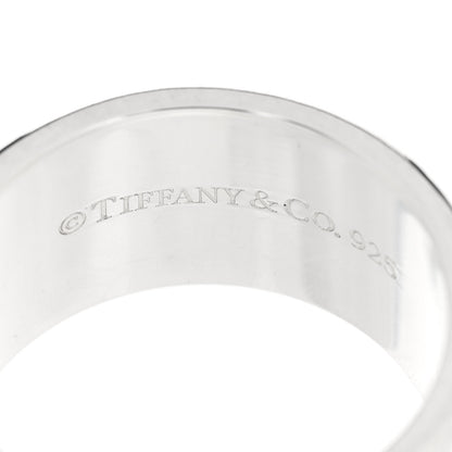 Tiffany Sterling Silver 10mm Notes Wide Ring 50 5.5 4 of 4