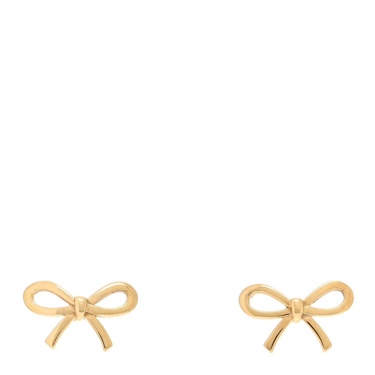 18K Yellow Gold Bow Earrings
