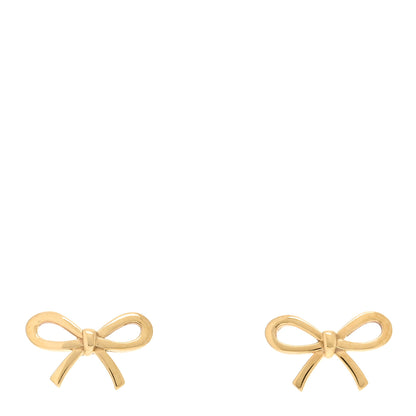 Tiffany 18K Yellow Gold Bow Earrings 1 of 5