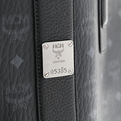 MCM Visetos Medium Liz Reversible Shopper Tote Black 9 of 19