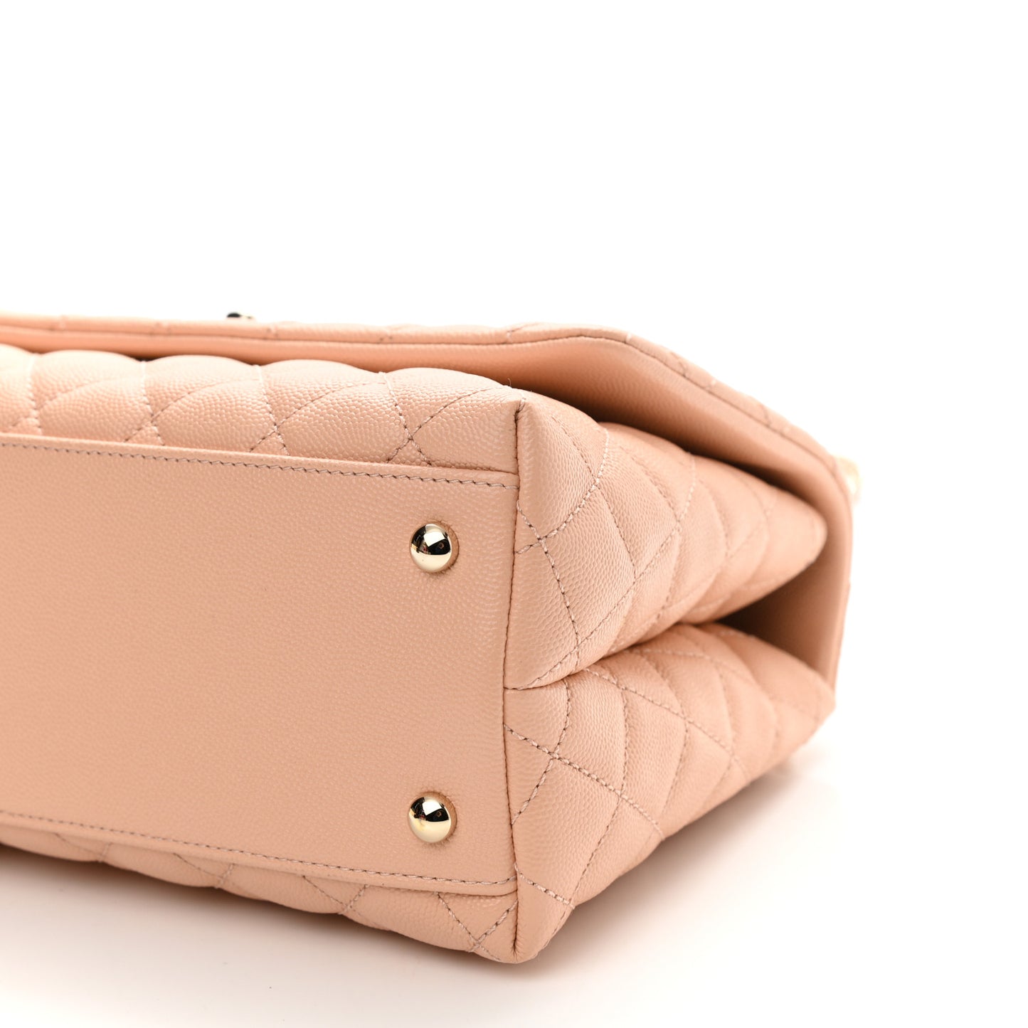 Caviar Quilted Small Coco Handle Flap Light Pink