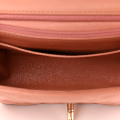 Chanel Lambskin Quilted Mini Square Flap Dark Beige 4 of 10