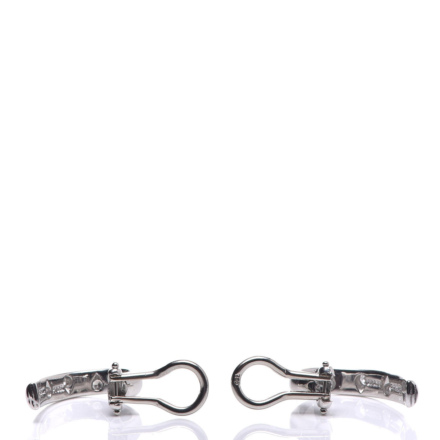 Platinum Diamond Etoile Hoop Clip-On Earrings