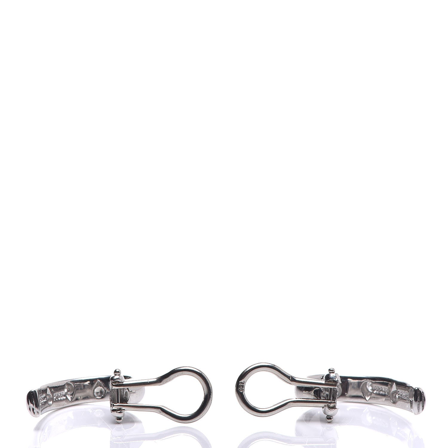 Tiffany Platinum Diamond Etoile Hoop Clip-On Earrings 3 of 5