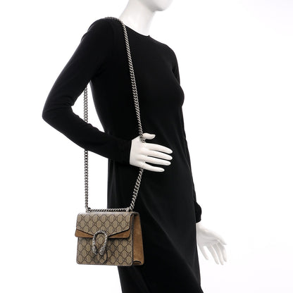Gucci GG Supreme Monogram Mini Dionysus Shoulder Bag Taupe 2 of 8